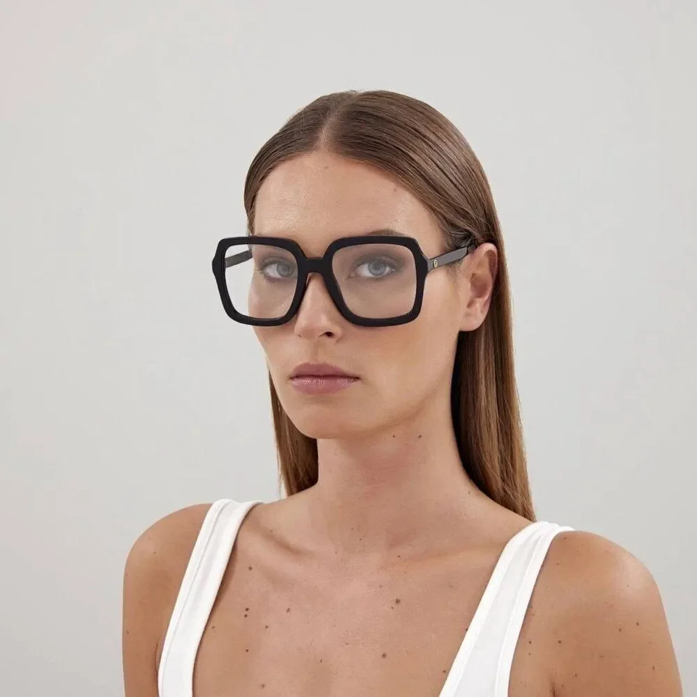 NEW Gucci GG1318O 001 Black Square Women Eyeglasses